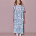 Endless Holiday Sweet Tokyo Summer Shirt & Pleatful Skirt Set Sparkilng Sky