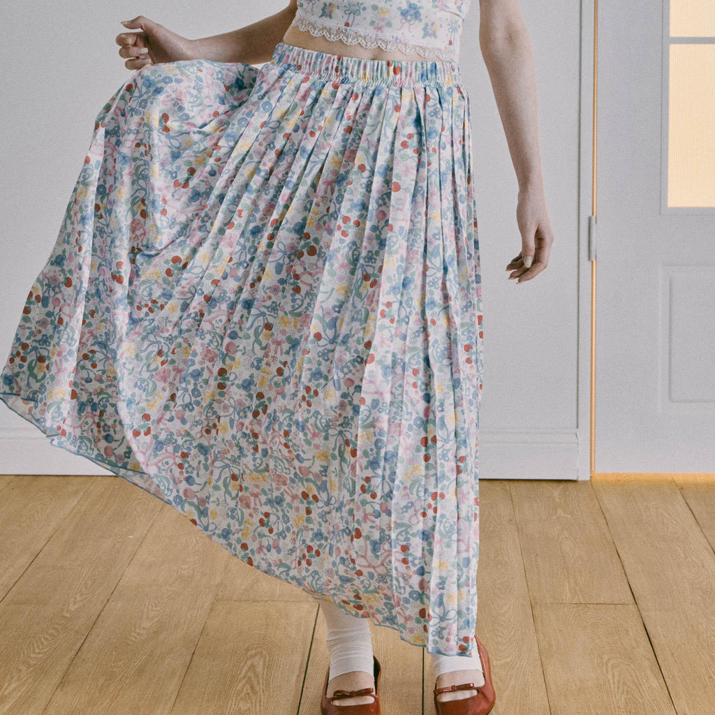 [รอบจัดส่ง 22-23กย] Endless Holiday Pleatful Skirt Garden Parade