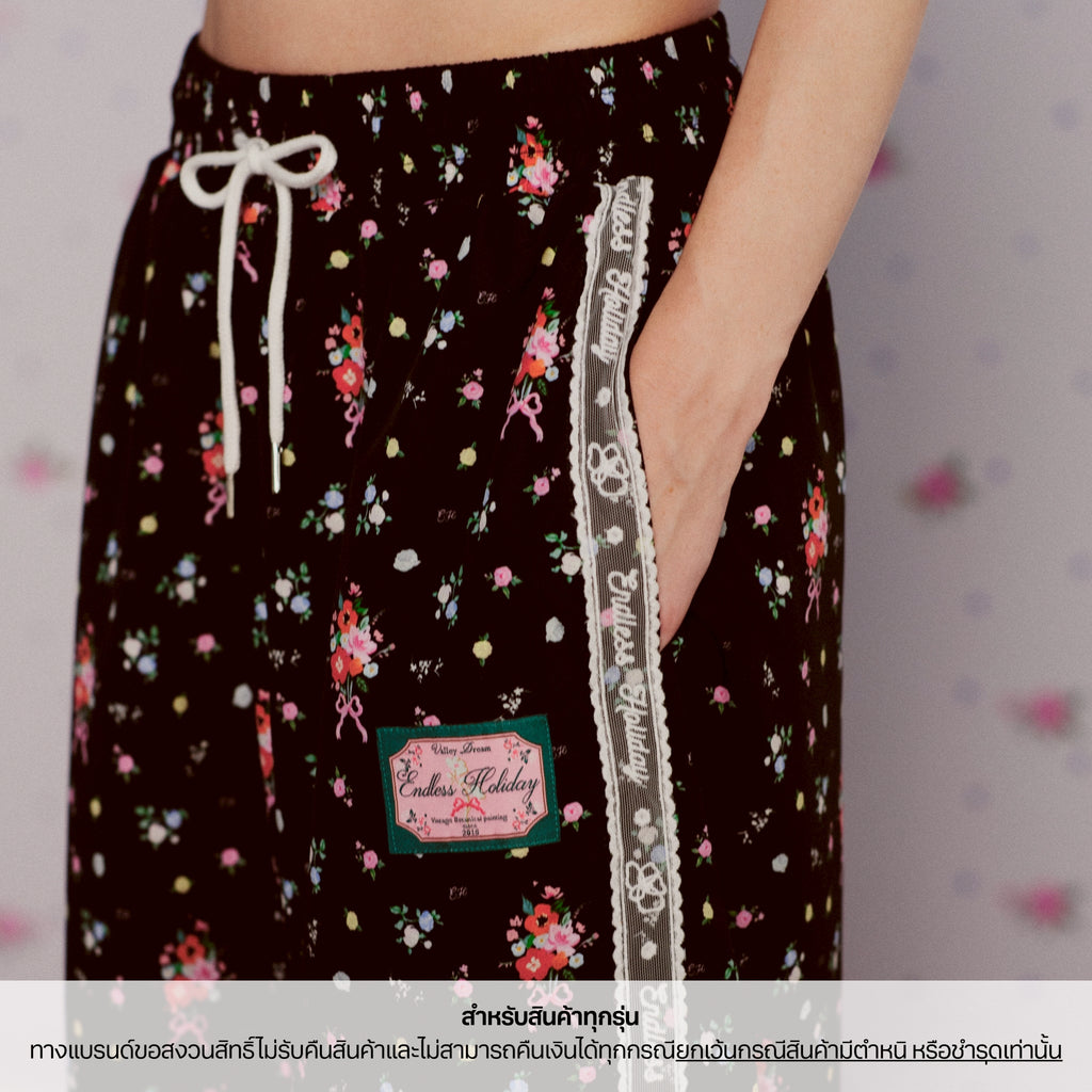 Endless Holiday Lace Eden Pants Noir Wallflower