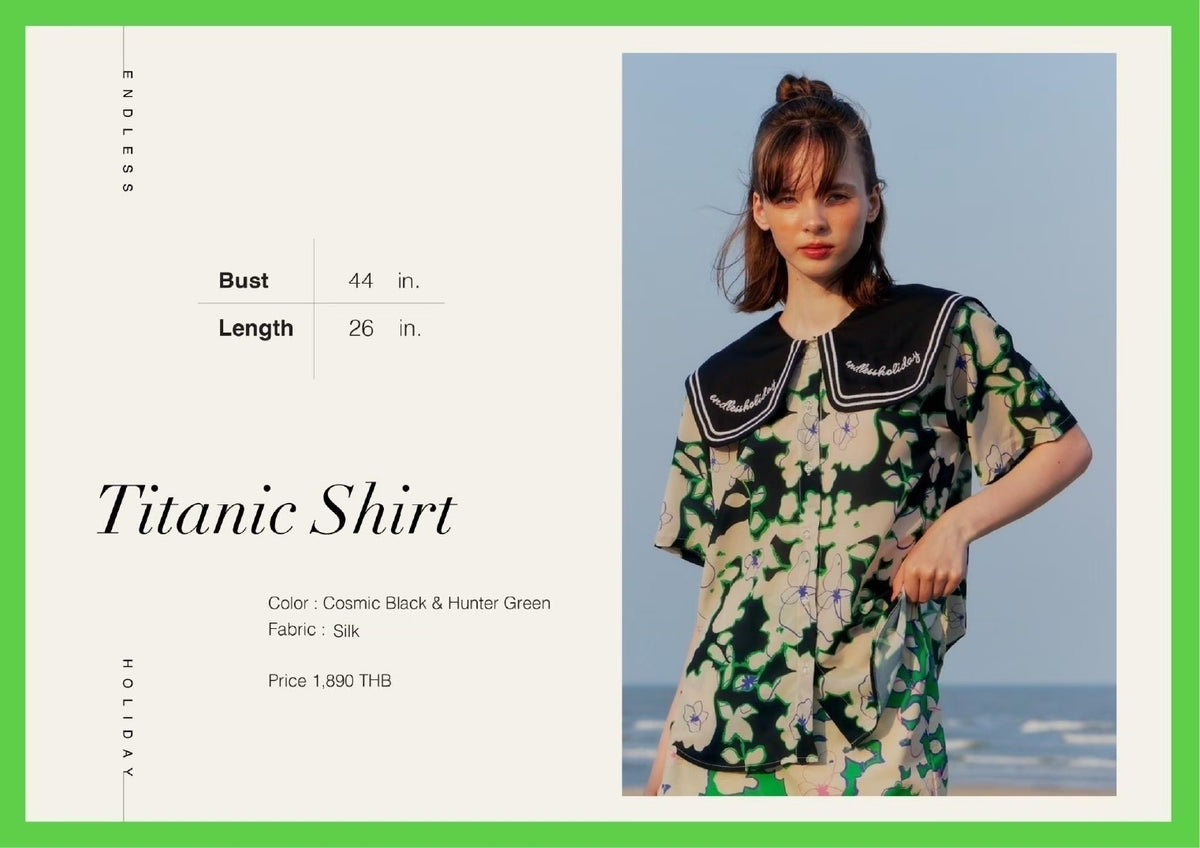 Endless Holiday Titanic Shirt COSMIC BLACK & HUNTER GREEN