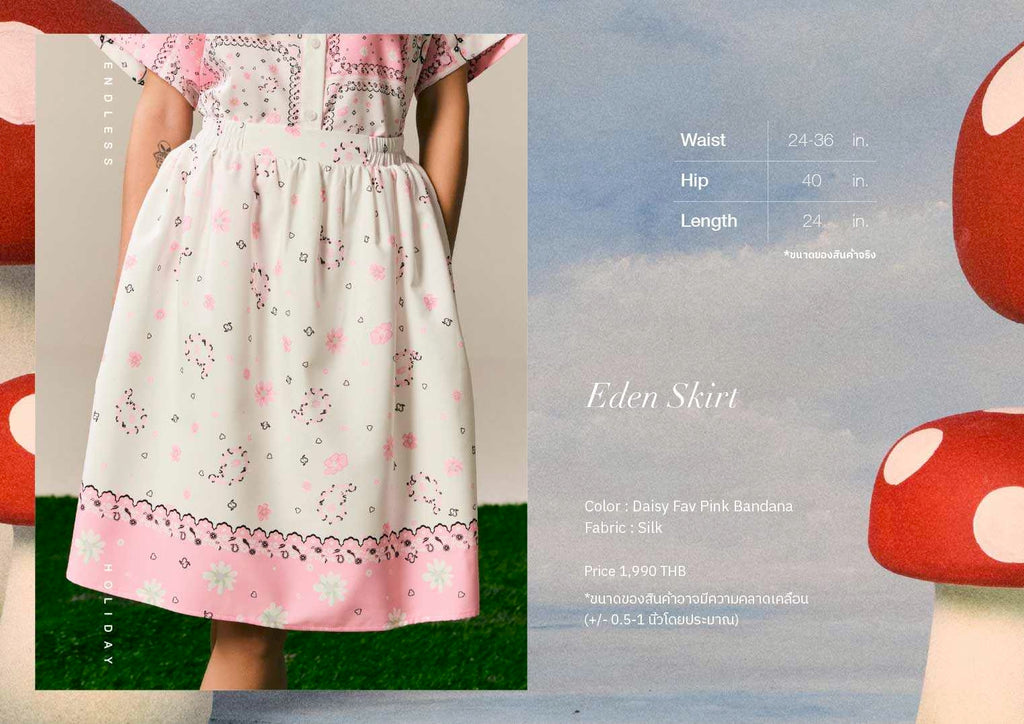 Endless Holiday Eden Skirt Daisy Fav Pink Bandana