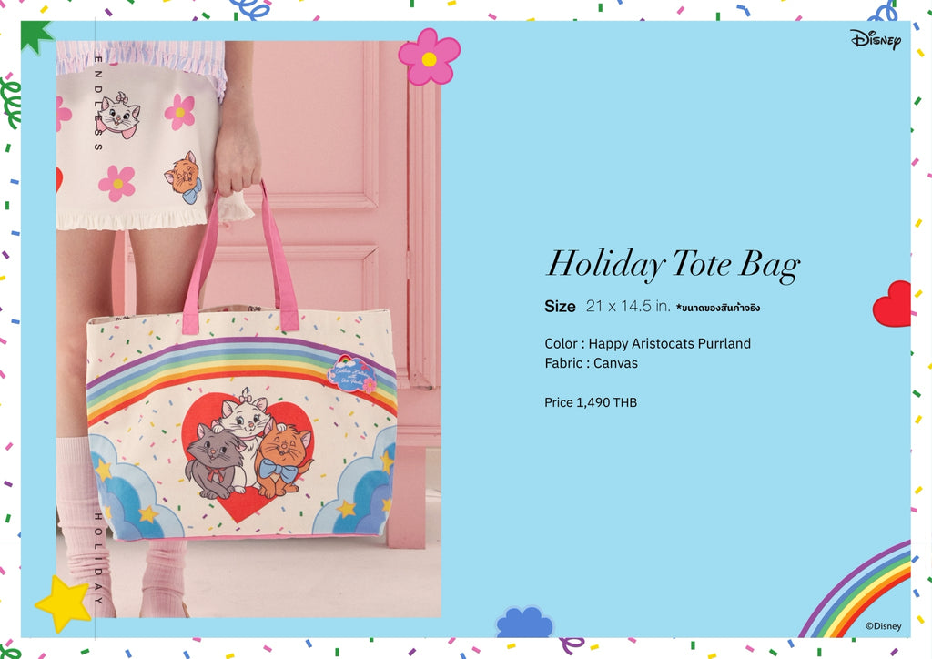 Endless Holiday Holiday Tote Bag Happy Aristocats Purrland