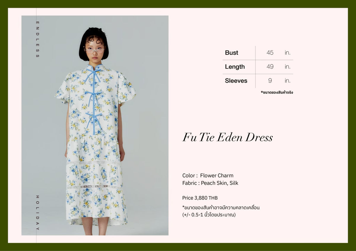 Endless Holiday Fu Tie Eden Dress Flower Charm