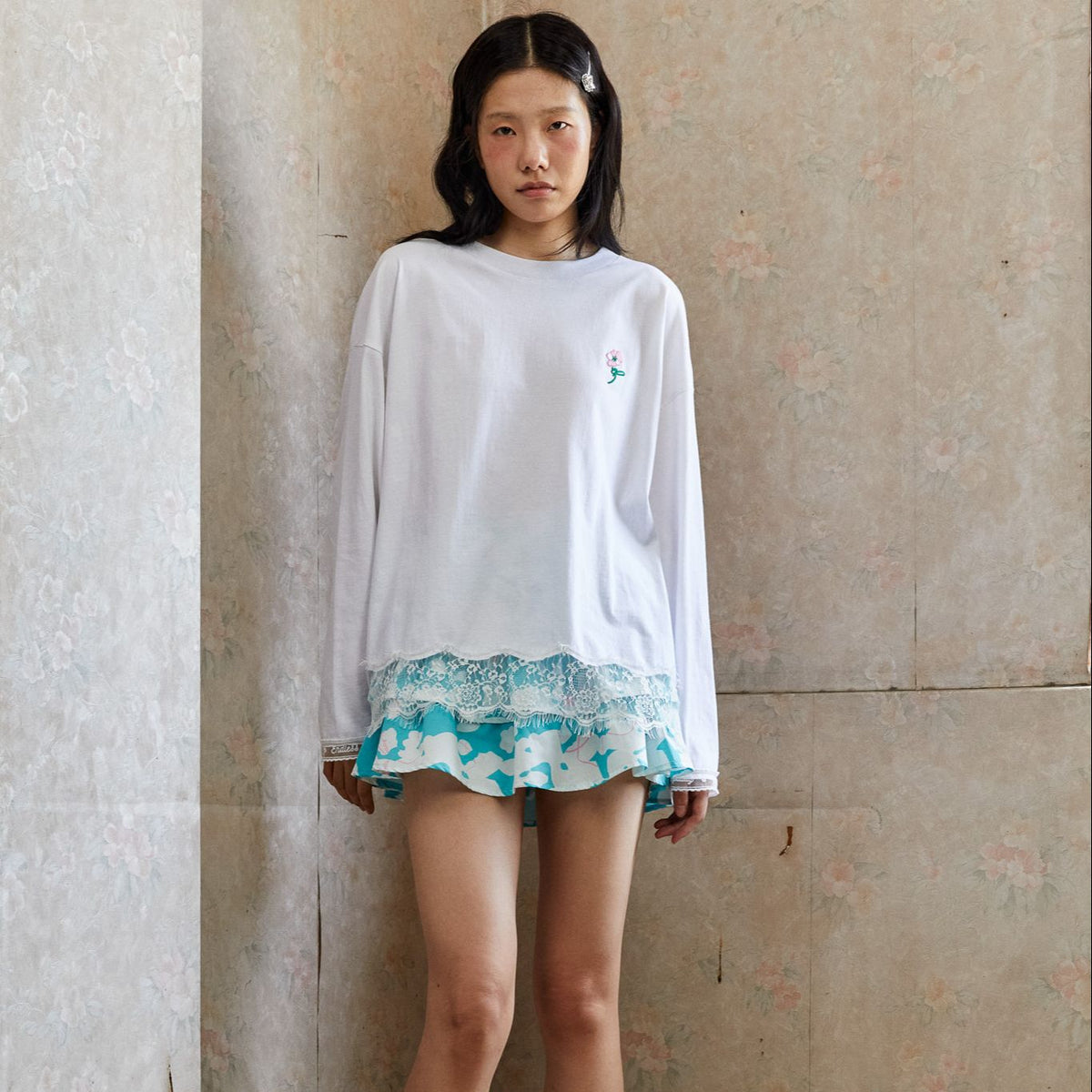 Endless Holiday Lace Whisper Longsleeve Tee Holiday Cloud