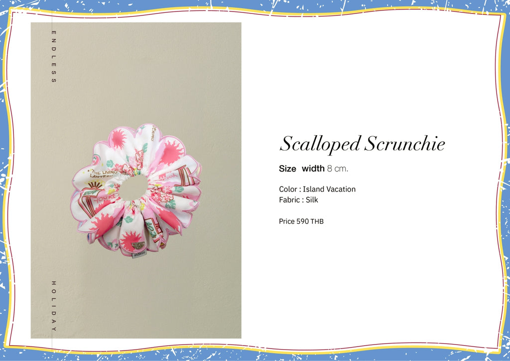 Endless Holiday Scalloped Scrunchie Island Vacation