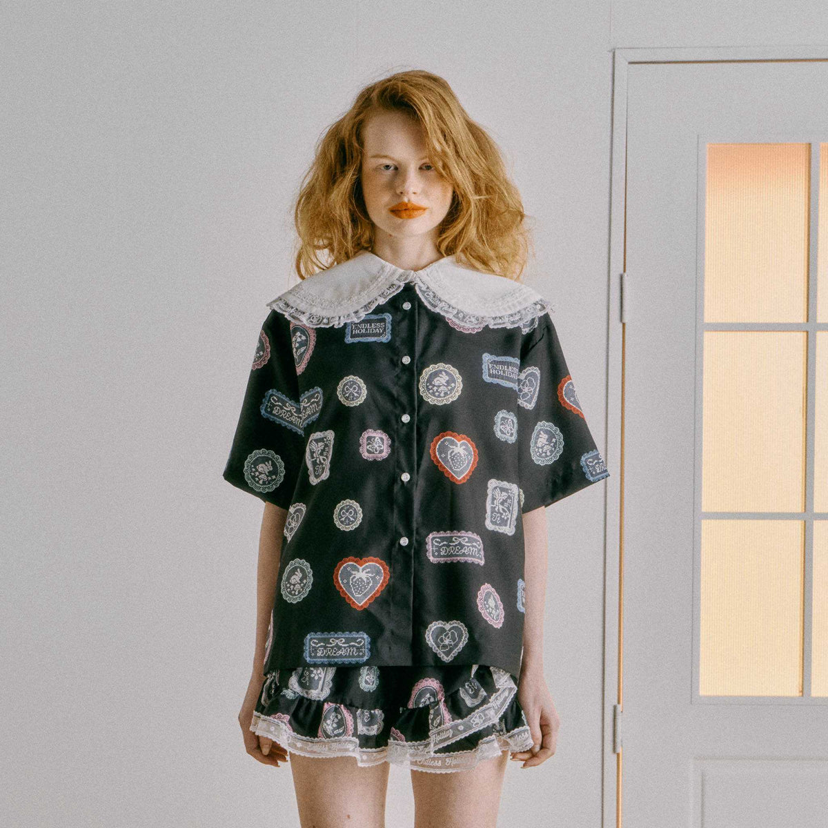 Endless Holiday Jerbao Shirt & Ruff Skort Set Crochet Garden