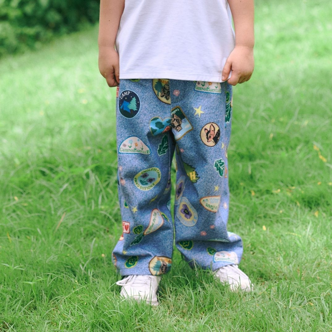 Endless holiday Mini Camp Trail Pants Like Denim Blue Patchbound