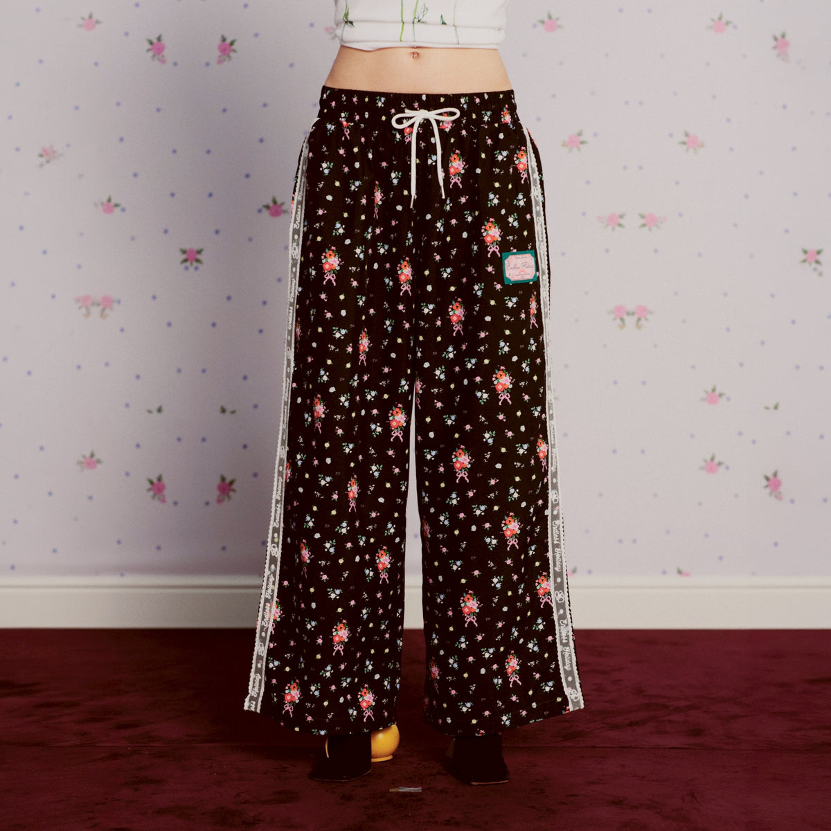 Endless Holiday Lace Eden Pants Noir Wallflower