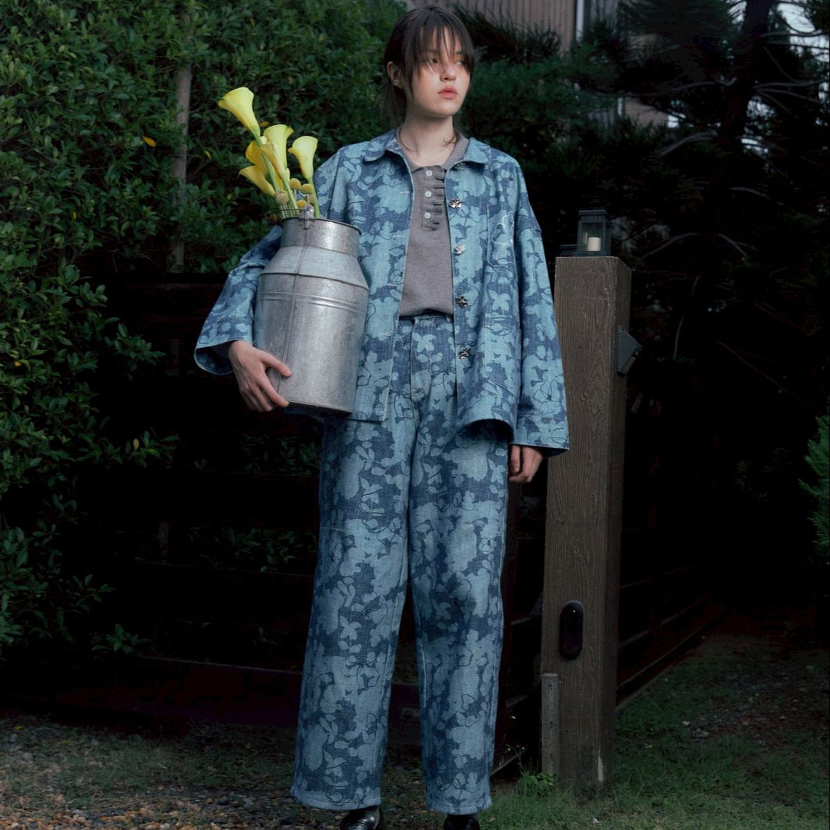 Endless Holiday Wanderer Baggy Pants Misty Denim