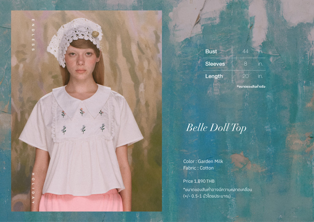 Endless Holiday Belle Doll Top Garden Milk