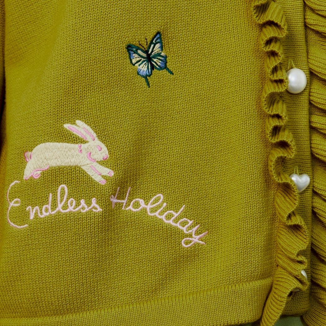 Endless Holiday Endearing Knit Cardigan Lucky Bunny Garden