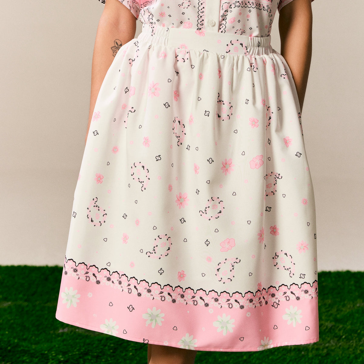 Endless Holiday Eden Skirt Daisy Fav Pink Bandana