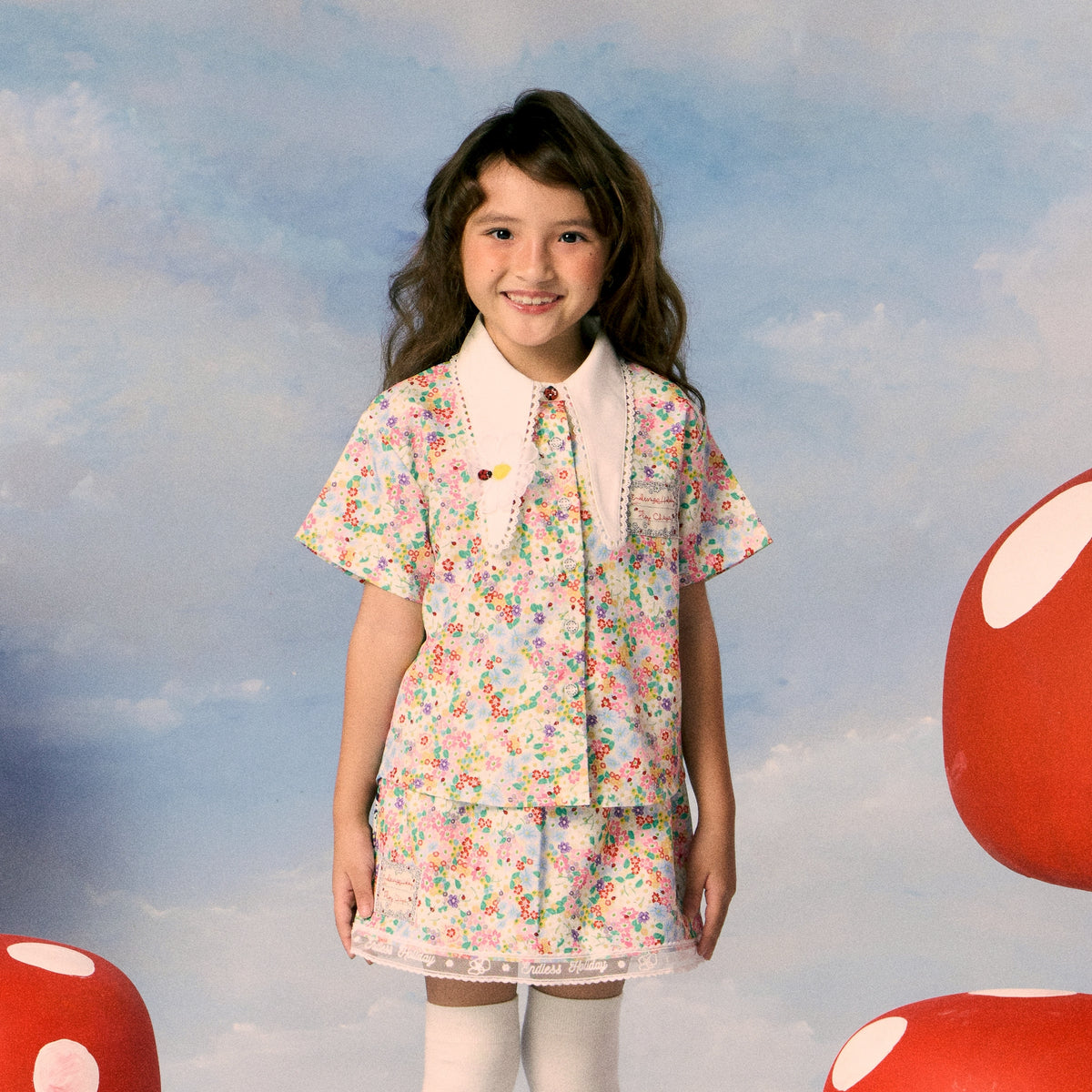Endless Holiday Mini Sweet Tokyo Summer Shirt & Ruf City Skort Set Collected Blooms