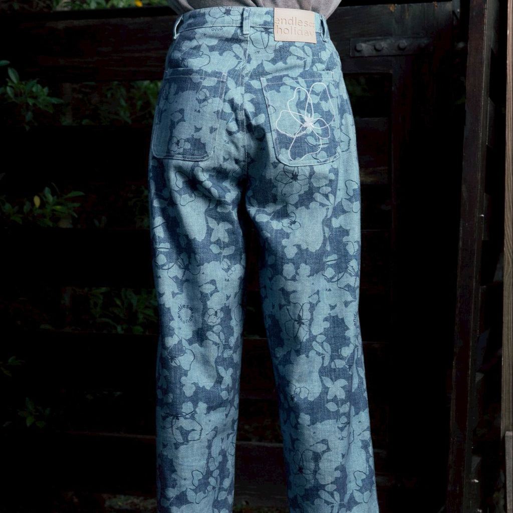 Endless Holiday Wanderer Baggy Pants Misty Denim