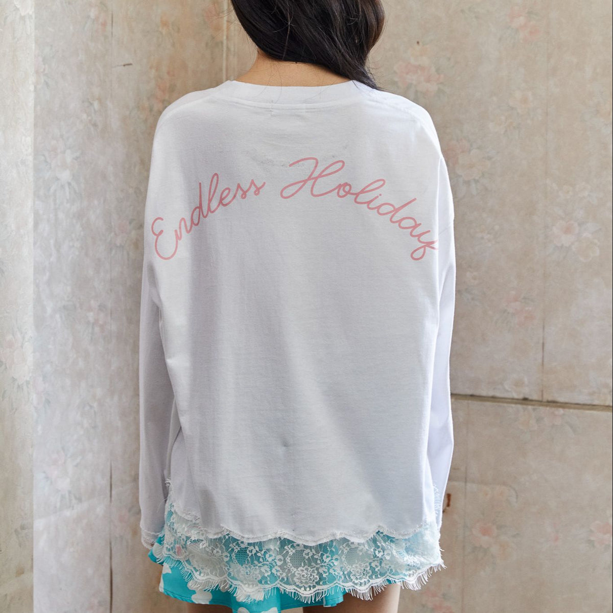 Endless Holiday Lace Whisper Longsleeve Tee Holiday Cloud