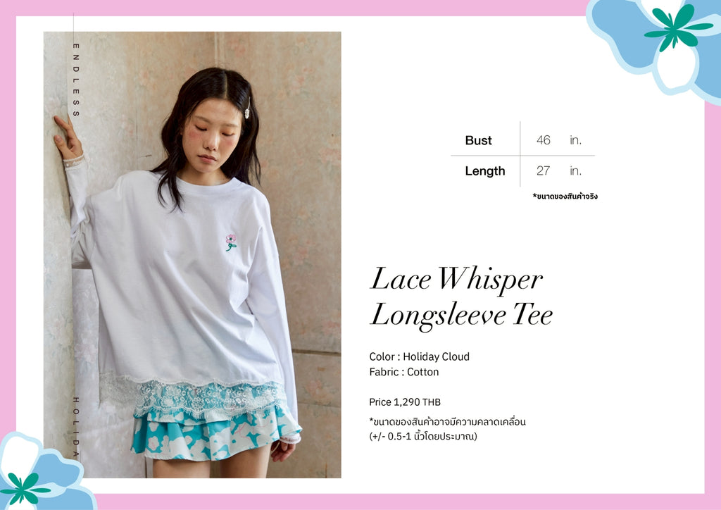 Endless Holiday Lace Whisper Longsleeve Tee Holiday Cloud