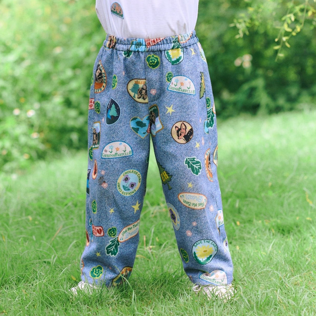 Endless holiday Mini Camp Trail Pants Like Denim Blue Patchbound