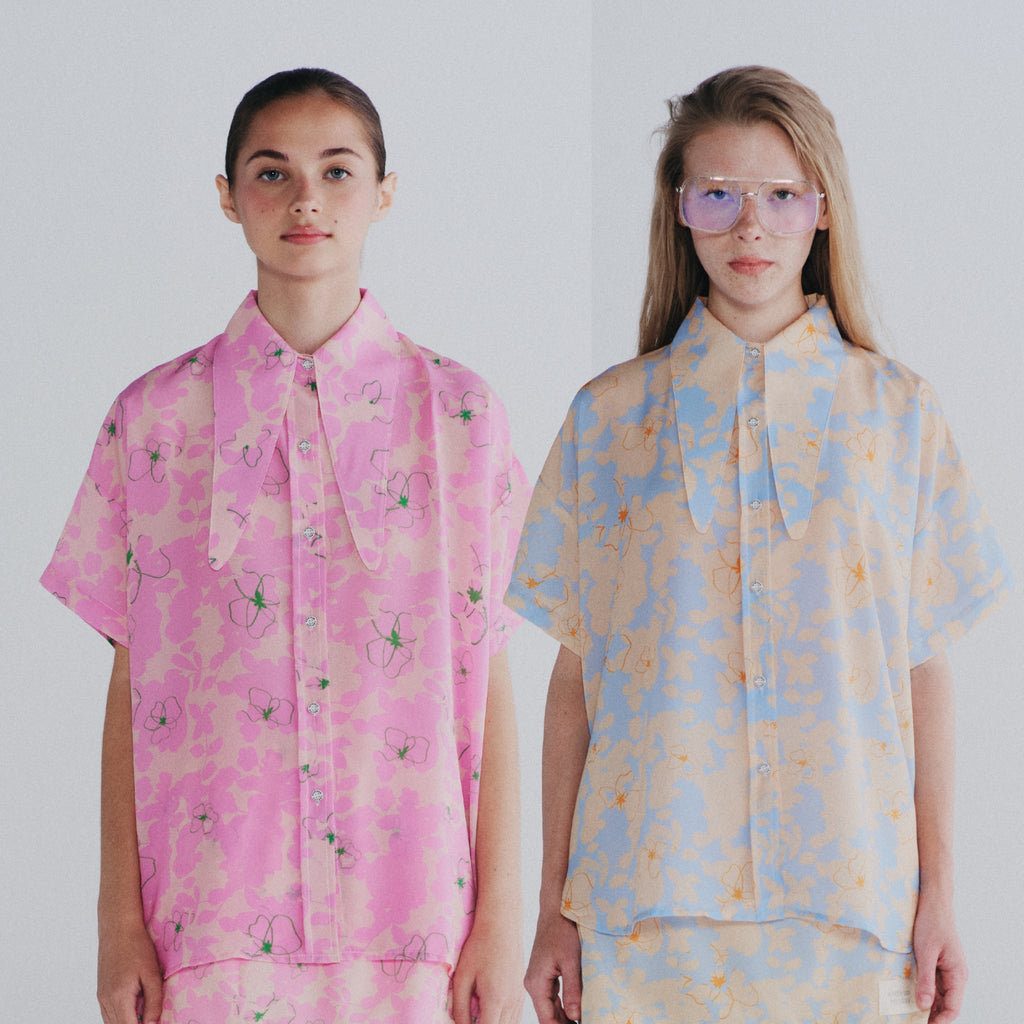 Endless Holiday Tokyo Summer Shirts เสื้อเชิ้ตแขนสั้น Collar Wing