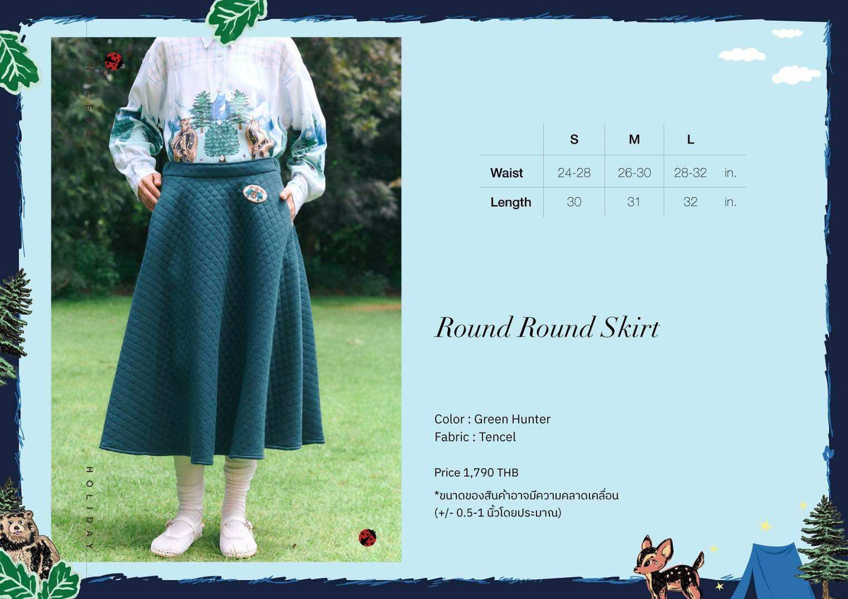 Endless Holiday Round Round Skirt Green Hunter