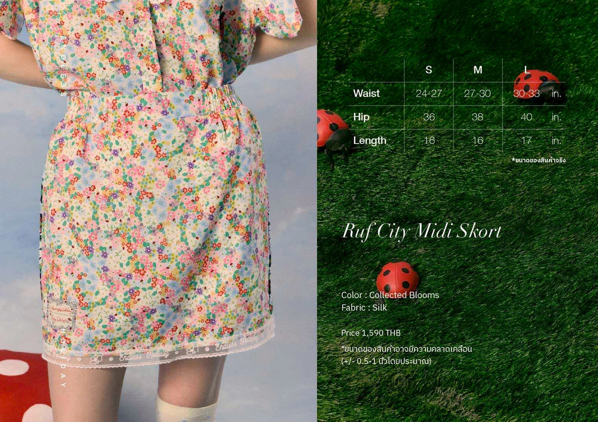 Endless Holiday Ruf City Midi Skort Collected Blooms
