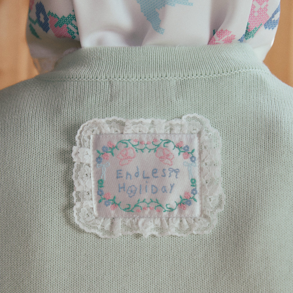 Endless Holiday Together Knit Cardigan Mint Secret Stitch