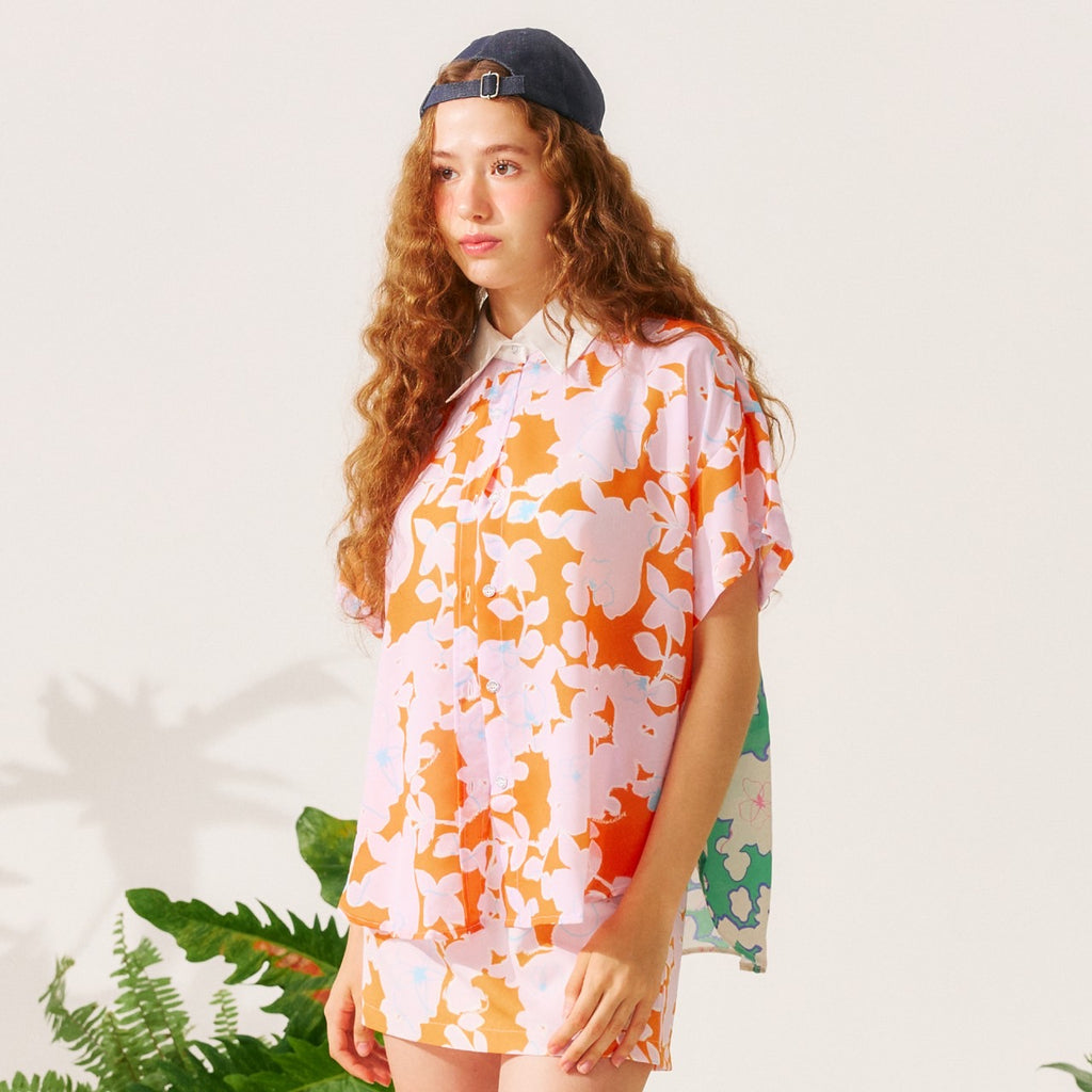 Endless Holiday Everyday Shirt HAPPY TANGERINE & BABY BLUE