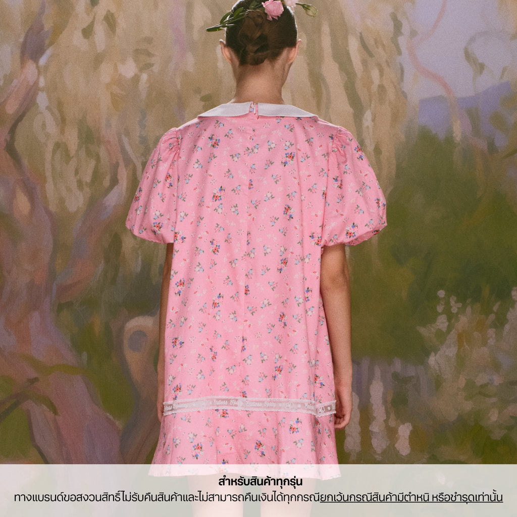 [ Limited ] Endless Holiday Puff Belle Dress Rose No. 9 Wallflower
