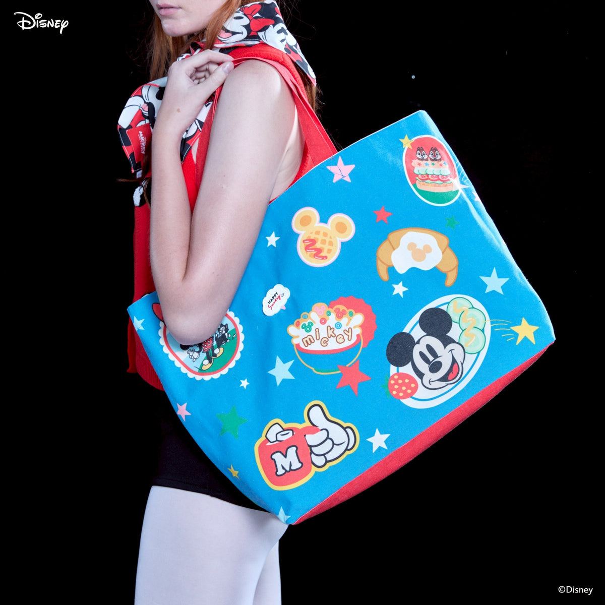 Endless Holiday Happy Holiday Tote Bag With Joy Mickey & Friends
