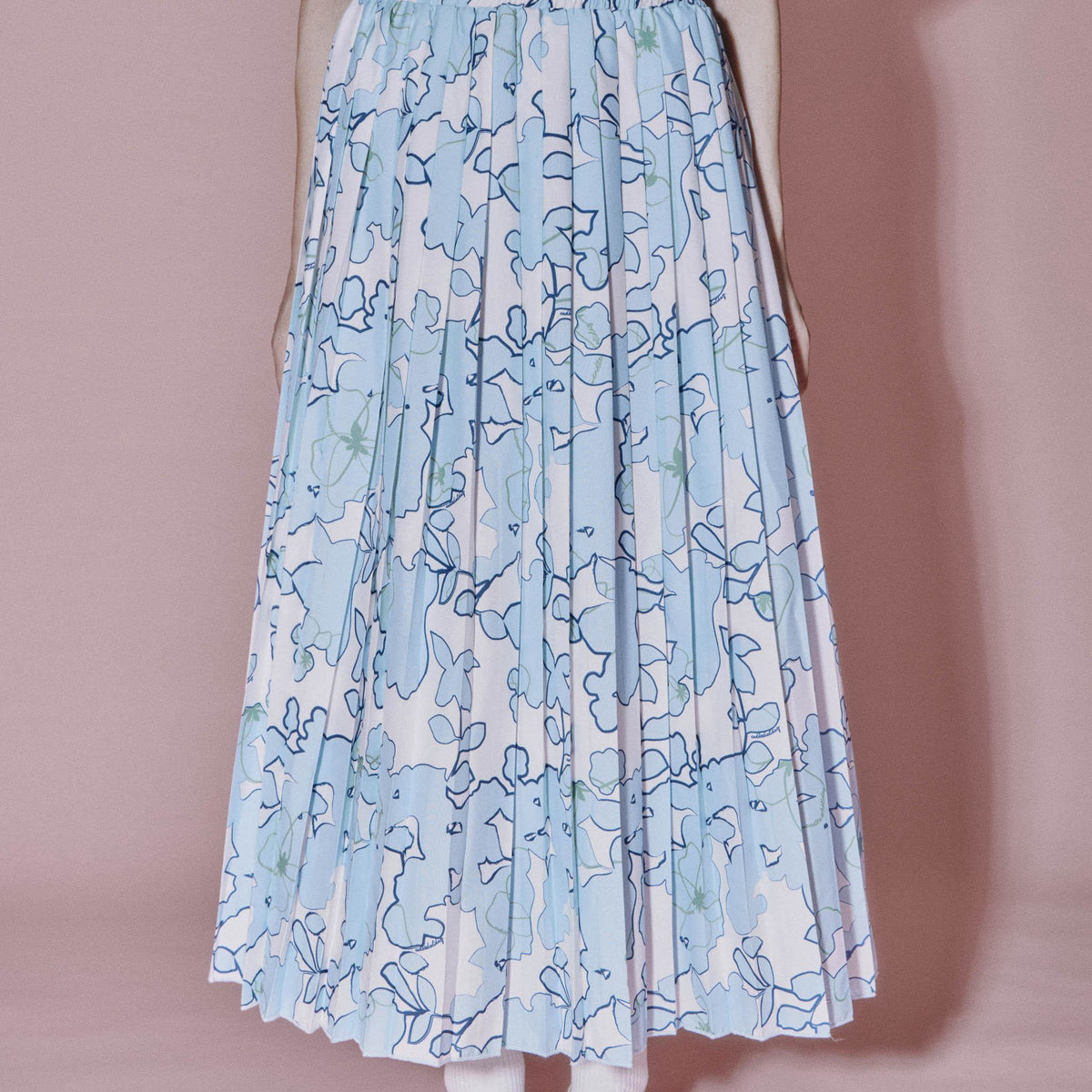 Endless Holiday Sweet Tokyo Summer Shirt & Pleatful Skirt Set Sparkilng Sky