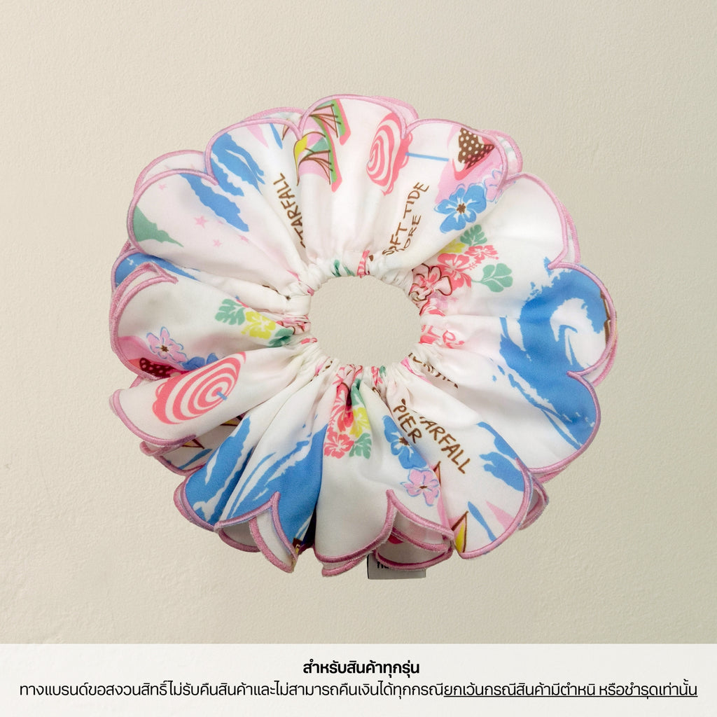 Endless Holiday Scalloped Scrunchie Island Vacation