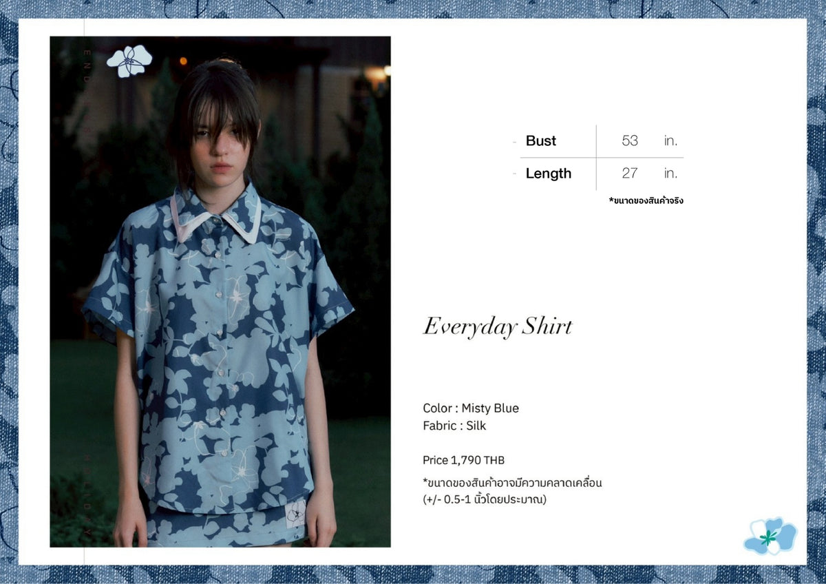 Endless Holiday Everyday Shirt Misty Blue