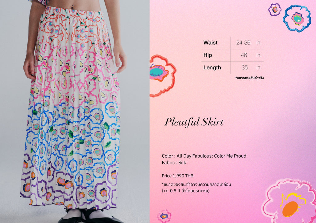 Endless Holiday Pleatful Skirt All Day Fabulous Color Me Proud