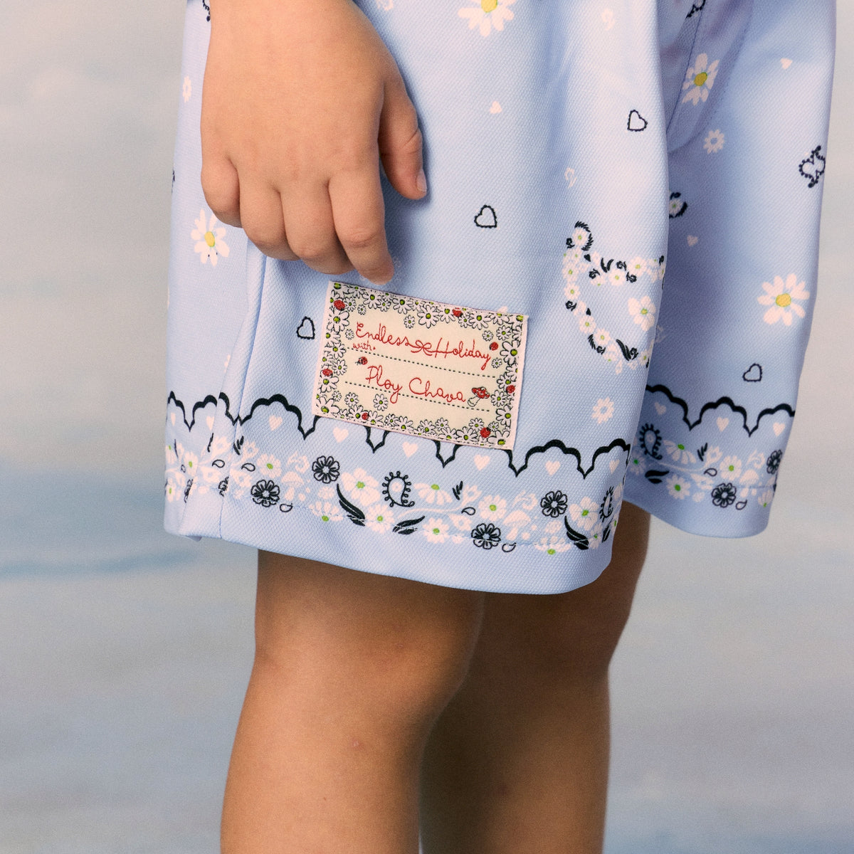 Endless Holiday Mini All Night Shorts Daisy Sky Bandana