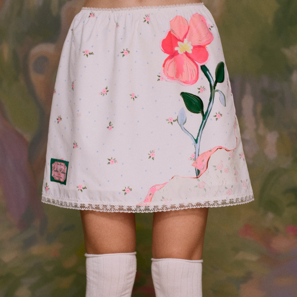 Endless Holiday Amour Midi Skirt Botanical Lithograph
