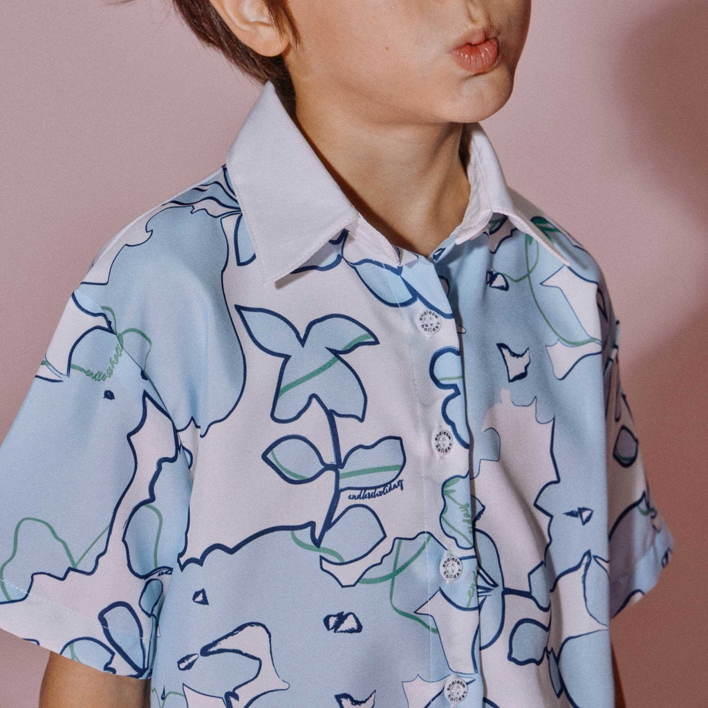 Endless Holiday Mini All Day Shirt & Mini All Night Shorts Set Sparkling Sky