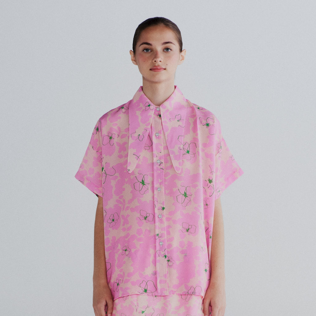 Endless Holiday Tokyo Summer Shirts เสื้อเชิ้ตแขนสั้น Collar Wing